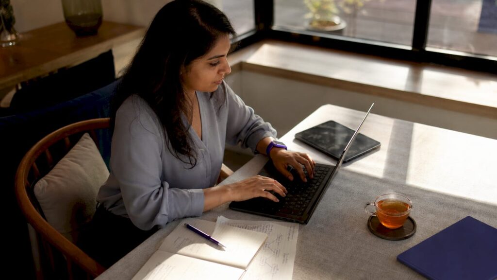Customer support manager working on automation setup