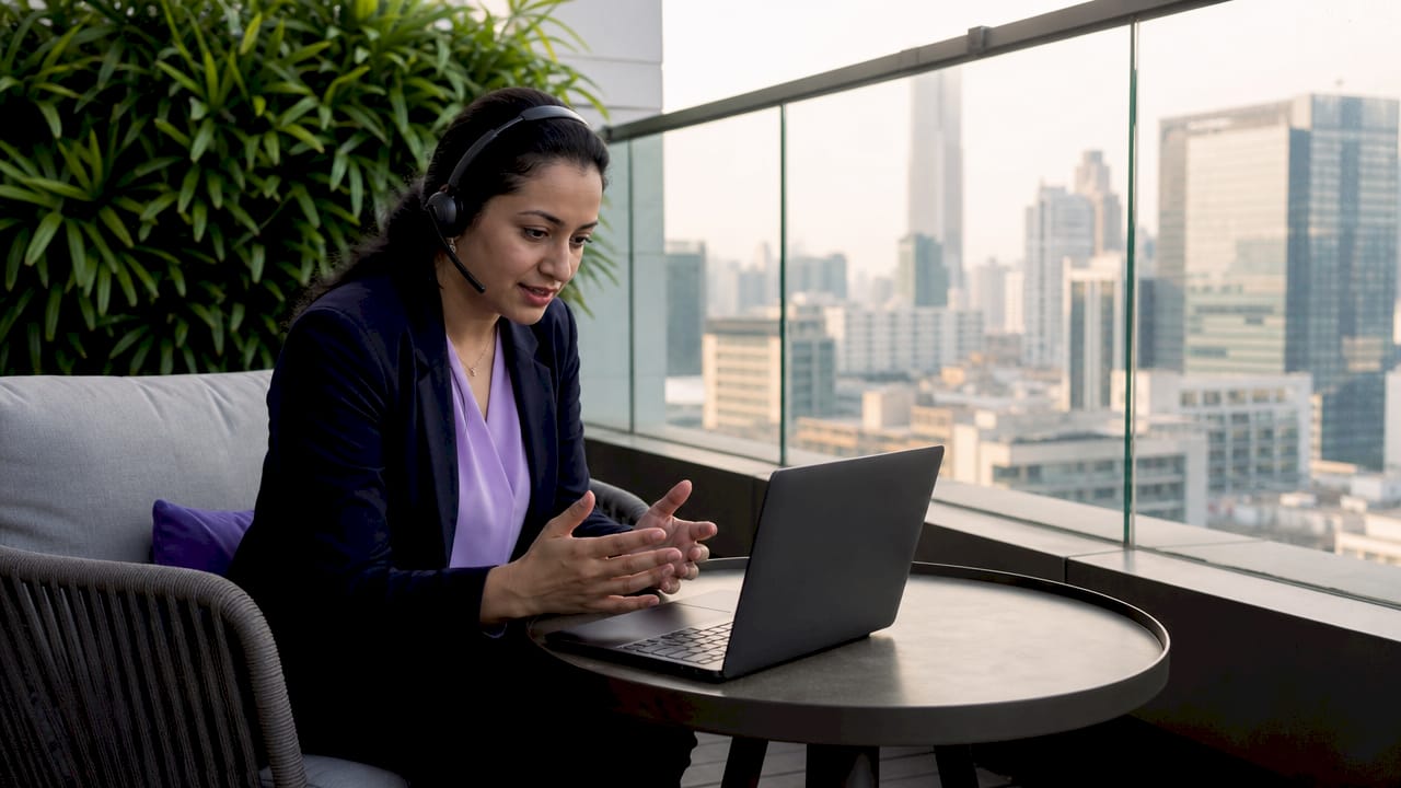 BPO team lead working at automation desk