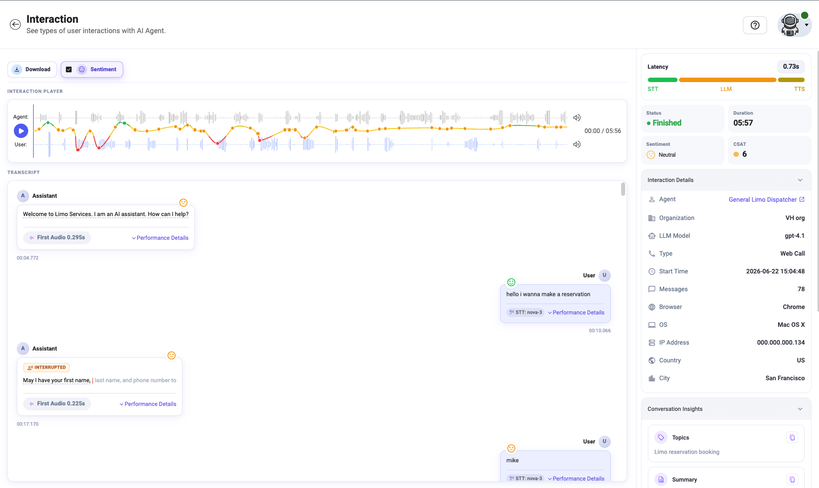 Redesigned Interaction page
