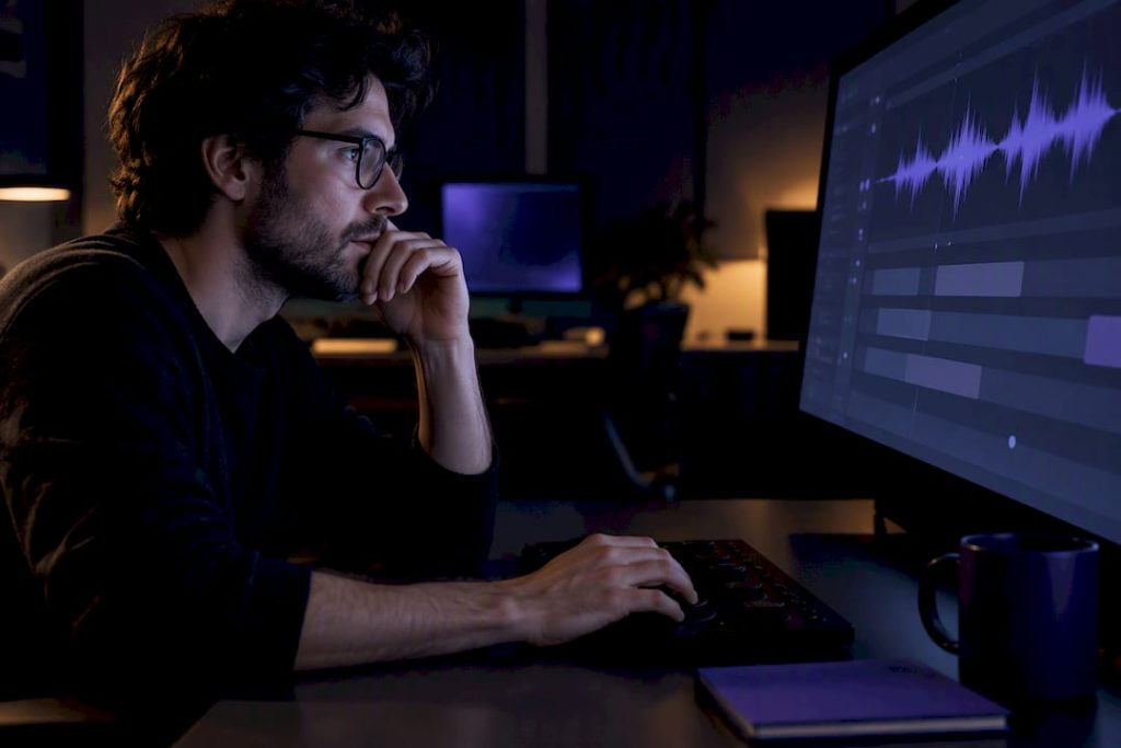 Engineer reviewing redacted call transcript