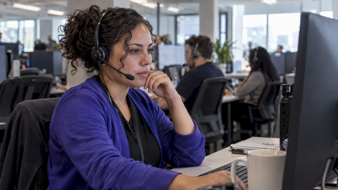 Contact center agent using real-time call support