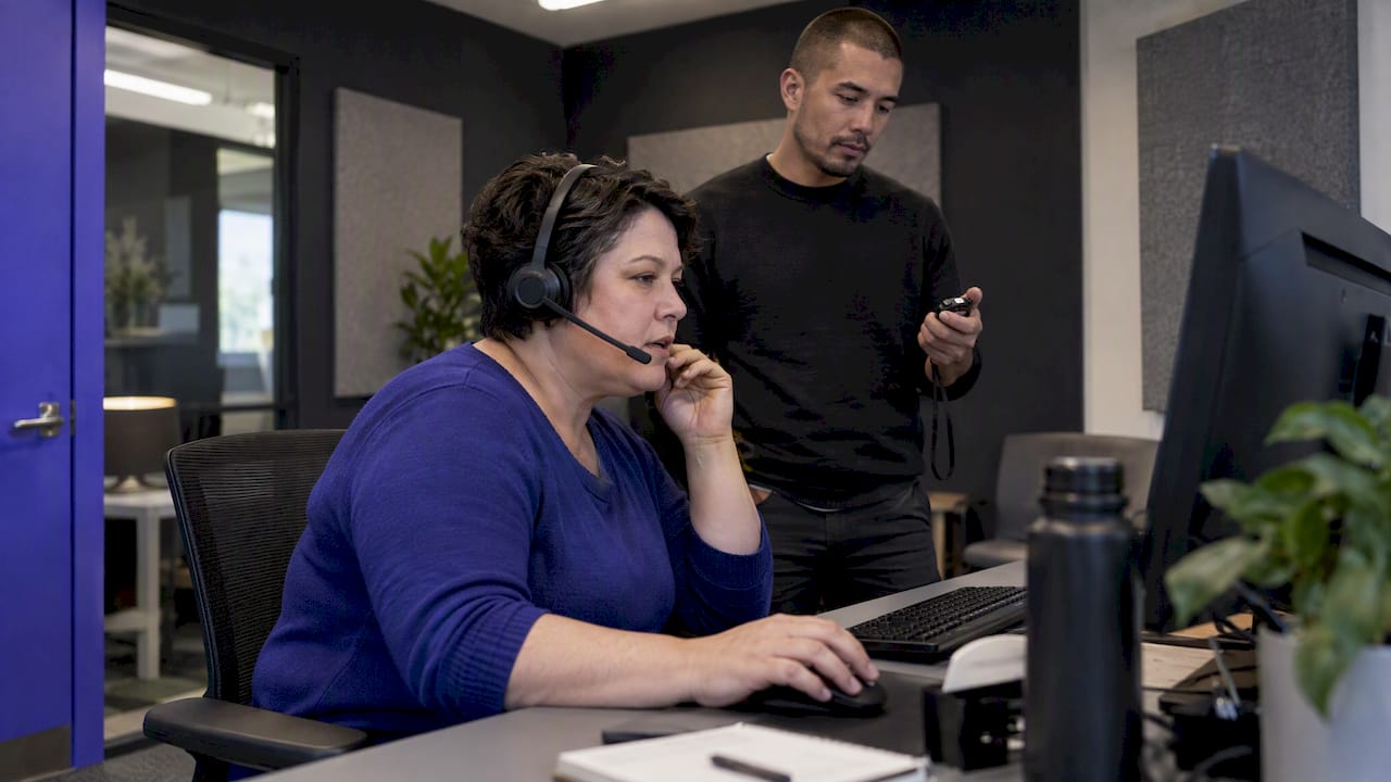 Team timing a voice agent demo call