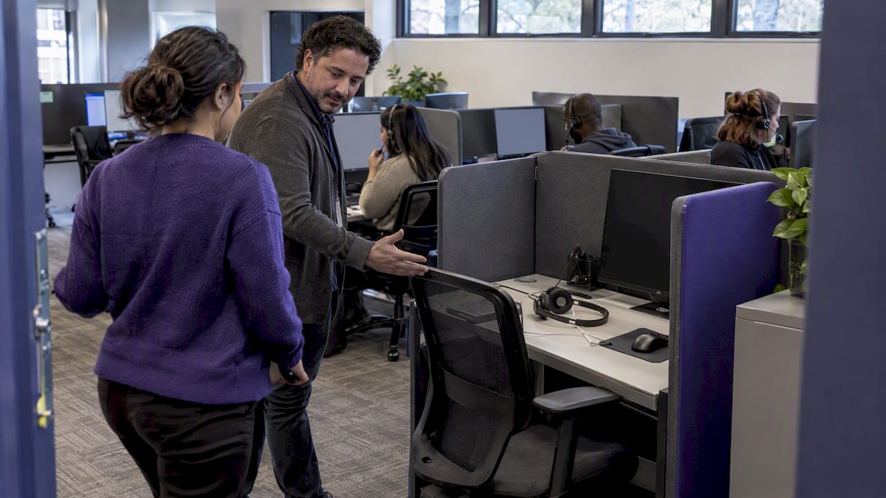 Supervisor reallocates contact center call coverage