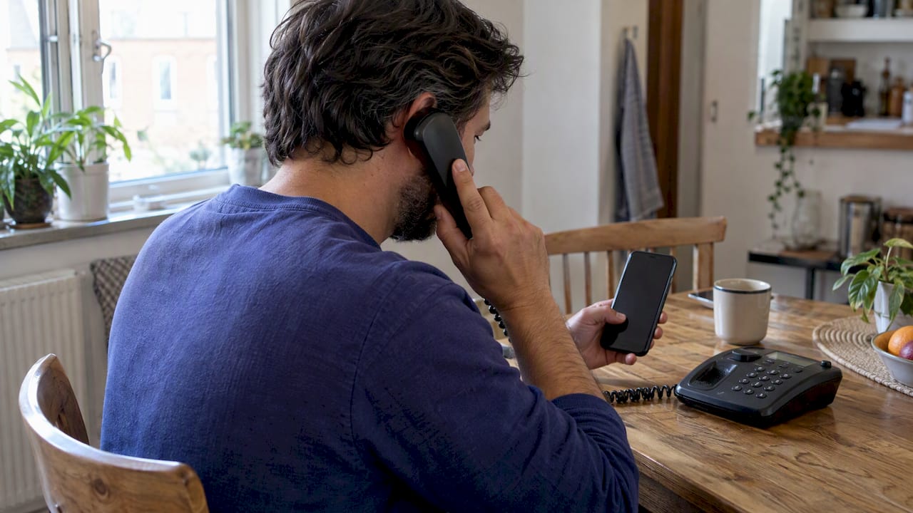 Caller checks a code during phone verification